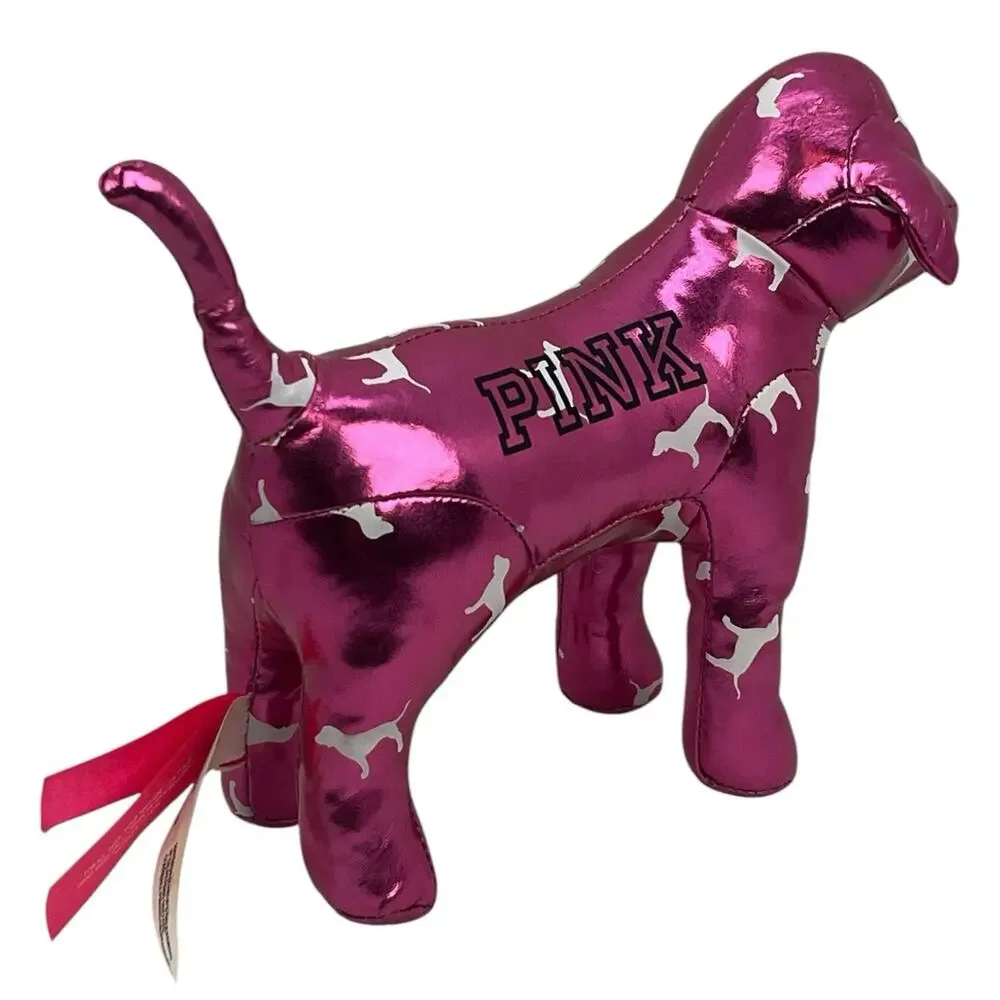 Victoria Secret Metallic Pink Plush Collectors Dog Logo Plush